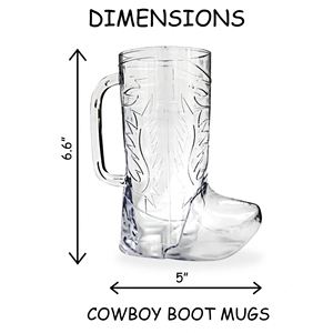 Vaso Creativo de Plástico PS de 17 oz con Forma de Bota de Vaquero para Bebidas - Product Image 4