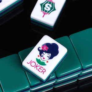 Family Entertainment American <b>Mahjong</b> Tiles 4-Player Western <b>Mahjong</b> Game <b>Set</b> Black Single-Layer Custom <b>Mahjong</b> <b>Set</b> - Product Image 4