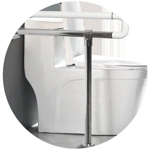 Manica antiscivolo ABS testurizzata in acciaio inox <span class=keywords><strong>per</strong></span> bagno <span class=keywords><strong>da</strong></span> <span class=keywords><strong>parete</strong></span> a pavimento wc manici di sicurezza <span class=keywords><strong>per</strong></span> anziani disabili incinta - Product Image 2
