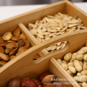 Caja de madera sencilla para dulces, frutos secos, aperitivos y frutas deshidratadas, plato de frutas, caja de almacenamiento, caja de madera para té y caja de regalo. - Product Image 1