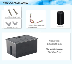 Imprimante thermique de reçus miniature intégrée TTL DC12V 58 mm pour <span class=keywords><strong>ATM</strong></span>/<span class=keywords><strong>taxi</strong></span> QR204 - Product Image 5