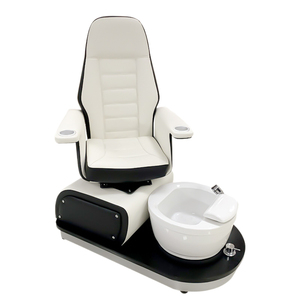 Fauteuil de pédicure multifonctionnel avec station de trempage des pieds, accoudoirs en cuir PU, porte-gobelets, chaise de salon professionnelle - Product Image 6