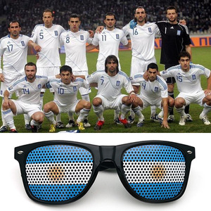 Gafas de sol de plástico con orificio para bandera de fútbol americano y logotipo impreso para el Día de la Independencia 2140 - Product Image 4