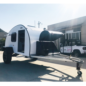 Remolque de viaje de <span class=keywords><strong>Camping</strong></span> Mini 2020 Camper <span class=keywords><strong>Vintage</strong></span> Minitrailerforcamping Teardroptrailer verde caravana - Product Image 4