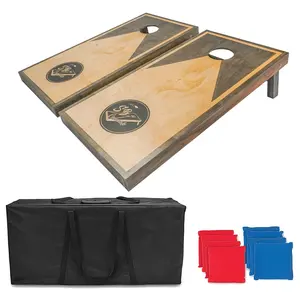 Premium 48*24'' Bean Bag Toss Stained Cornhole Game