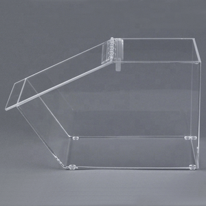 Boîtes à bonbons en acrylique personnalisées avec pelle, sans poussière, <span class=keywords><strong>pour</strong></span> supermarché, grande boîte à bonbons en acrylique transparente avec porte-étiquette de prix - Product Image 2