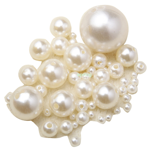 Qualità all'ingrosso puro bianco crema ABS acrilico perline oggetti decorativi per collana gioielli accessori - Product Image 1