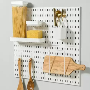 Customized Size Clear Acrylic Silk-Screen Printed Pegboard <b>Wall</b> Panels <b>Wall</b> Organizer Mounting <b>Display</b> Board for Home Office Use - Product Image 2