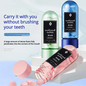 Pastilles de <span class=keywords><strong>dentifrice</strong></span> à mâcher, comprimés dentaires probiotiques - Granulés de bain de bouche pour une haleine fraîche, nettoyage des dents et soins tout-en-un - Product Image 1