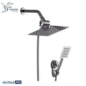 YF 2026 Combo de Cabezal de Ducha de Lluvia al por Mayor, OEM/ODM, Acero Inoxidable Cromado, Alta Presión, Doble Función para Hotel - Product Image 1