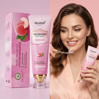 Dentifrice pour adultes à la niacinamide, parfum pêche et menthe, blanchissant, nettoyage en profondeur, haleine fraîche, dentifrice blanchissant pour la maison