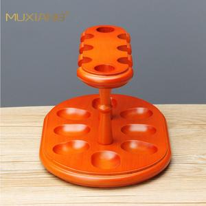 Muxiang Wood <b>Pipe</b> <b>Stand</b> 8 Position Solid Wood Holder For Smoking <b>Pipes</b> Durable - Product Image 3