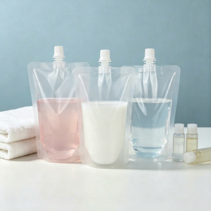 Custom Bulk Order Visible 200ml Spout Pouch Custom Craft Refill <b>Bag</b> For Tourist Daily Liquid Soap Cosmetic <b>Pack</b> - Product Image 1