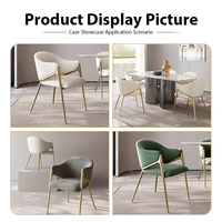Chaise de restaurant moderne en velours Teddy J2S avec pieds en acier inoxydable pour café d'hôtel