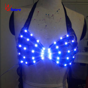 Costumes de danse à lumière LED programmables soutien-gorge LED Costumes sexy soutien-gorge lueur dans le noir robes de <span class=keywords><strong>club</strong></span> à LED soutien-gorge à LED - Product Image 2