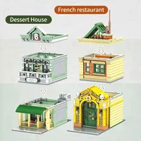 Mould King 16023 Building Street View French Restaurant Building blocks Sets
