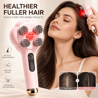 Nouvelle brosse de croissance des cheveux 3 en 1 avec massage par vibration, masseur électrique du cuir chevelu et applicateur d'huile capillaire, peigne de massage du cuir chevelu