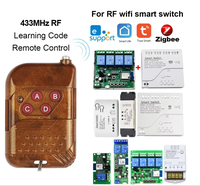 Télécommande RF 433 MHz EV1527 à code d'apprentissage, uniquement pour notre boutique, pour module relais WiFi Ewelink, interrupteur, transmetteur, clé