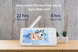 5 inch LCD HD màn hình Pan-Tilt nhiệt độ hiển thị video bé hai chiều nói chuyện bằng giọng nói chế độ kích hoạt Video màn hình bé - Product Image 4