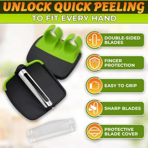 Éplucheur de fruits et légumes en acier inoxydable avec poignée ergonomique, écologique et durable, pour citrouille - En stock, en promotion - Product Image 2