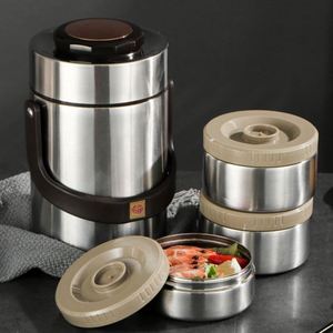 Boîte à lunch portable mignonne en acier inoxydable grande capacité, double compartiment, isolation sous vide, compatible micro-ondes, sans BPA, écologique - Product Image 2