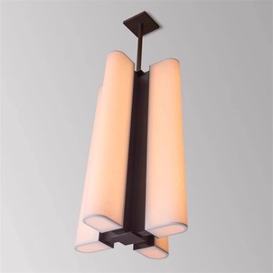 Modern Minimalist Acrylic Pendant <b>Light</b> Long Shape Multi Head E27 <b>LED</b> Switch Control Electroplated Black 3-5m Irradiation Area - Product Image 2