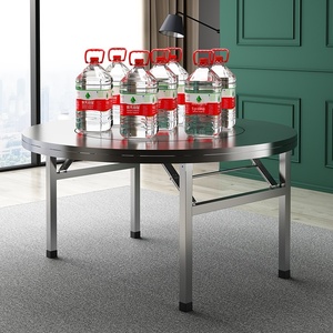 304 dày thép không gỉ thiết kế hiện đại hình tròn 2 chỗ ngồi có thể gập lại bàn ăn cho nhà & nhà hàng sử dụng - Product Image 3