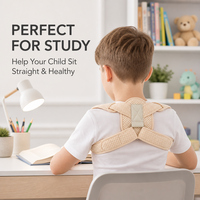 Correcteur de posture respirant réglable certifié CE pour homme et femme avec sangle de soutien dorsal pour soulager les douleurs du haut du dos