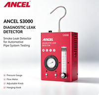 Détecteur de fuites par fumigation ANCEL S3000 EVAP avec jauge de niveau d'huile et débitmètre réglable pour le test des systèmes de tuyauterie des véhicules 12V