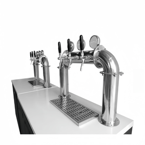 Máquina de Cerveza de Barril en Forma de T de Acero Inoxidable Personalizada con 4 Grifos, Refrigerador de Barriles de Doble Puerta Refrigerado para Hostelería - Product Image 4