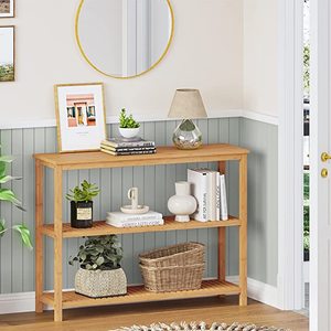 2025 nhà máy nóng bán tre giao diện điều khiển Bảng cho lối vào & phòng khách phòng ngủ trang trí nội thất góc lưu trữ giá - Product Image 4