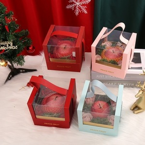 Bán buôn tùy chỉnh mới giáng sinh sang trọng bao bì di động Hộp Quà Tặng táo với cửa sổ trong suốt - Product Image 4