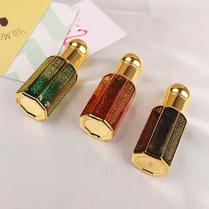 UV Printed Essential Oil Bottle Arabian Oil Perfumes Attar Bottle 3ml 6ml 12ml Glass Oud Arabic Perfume Roll on Bottle