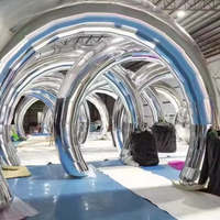 Boule miroir gonflable réutilisable, grande décoration d'événement, ballon en PVC conique, boule réfléchissante arc-en-ciel