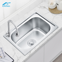 W-4734 RV camping-car évier de cuisine en acier inoxydable personnalisé Chine usine approvisionnement Design moderne bol unique un trou cuisine en gros
