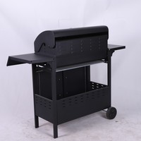 Barbecue au gaz noir pour extérieur et jardin, 4+1 brûleurs, cuisinière à gaz pas chère, cuisinière de cuisson