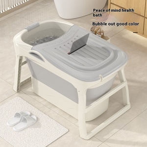 <span class=keywords><strong>Cubo</strong></span> de baño <span class=keywords><strong>plegable</strong></span> de cuerpo completo para niños y adultos, artefacto de bañera de aislamiento térmico de altura añadida para bañeras de hidromasaje en interiores - Product Image 3
