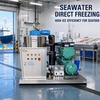 Machine à glace en flocons d'eau salée pour le refroidissement des fruits de mer, la transformation du poisson et le stockage frigorifique maritime