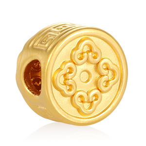 Bracelet de perles rotatif en forme de lapin en or massif 24 carats de style classique - Product Image 2