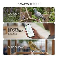 Support de fixation réglable pour anneau GPS de pigeon, pour les fanciers et les éleveurs, avec installation à vis unique et poids équilibré de 2,2 g