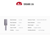 SHUANGJIA 3/32'' Outil professionnel pour enlever le gel, manucure, petite fraise à tête plate en carbure de tungstène pour ongles