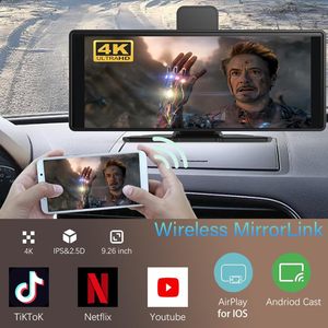 10.26 \ "4K 360 rotasyon kablosuz Carplay ekran 1080p GPS navigasyon Dash kamera ayna bağlantı ses kontrolü FM uydu radyo araba - Product Image 5