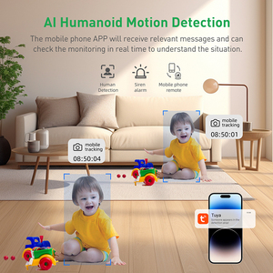 Tuya thông minh Wifi 2MP/4MP Full HD CCTV IP <span class=keywords><strong>Camera</strong></span> An Ninh với máy dò chuyển động 360 độ âm thanh CMOS cảm biến để sử dụng trong nhà - Product Image 4