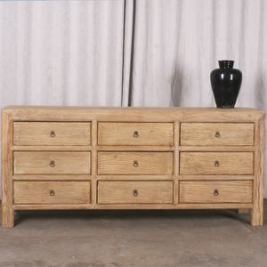 Meubles de <span class=keywords><strong>style</strong></span> campagnard antique chinois tiroirs en bois massif en orme naturel <span class=keywords><strong>buffet</strong></span> mural - Product Image 2