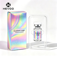 Boîte d'emballage personnalisée pour flacon de 3 ml, boîte en papier pour échantillon de sérum cosmétique avec étiquette adhésive, conception OEM ODM, expédition rapide