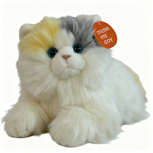 Peluche réaliste de <span class=keywords><strong>chat</strong></span> <span class=keywords><strong>persan</strong></span>, animal en peluche à poils longs couché, en coton PP, en gros, en stock, OEM personnalisé, cadeau pour enfants - Product Image 3