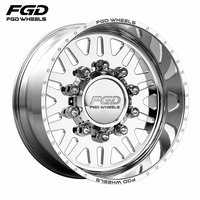 Nouvelle Arrivée FGD Jantes Forgées en Alliage à Rayons en H Multi-PCD 10x225 de 22, 24, 26, 28, 30 Pouces pour Ford F-450 Pick-up Tout-Terrain