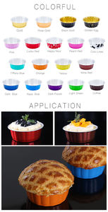 235ML feuille Cupcake jetable Muffin Liner cuisson tasse gâteau papier aluminium Cupcake pointe Pan ramequin supports <span class=keywords><strong>petites</strong></span> tasses à pouding - Product Image 6