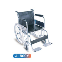 JIANLIAN – fauteuil roulant pliable portable en acier économique, fauteuil roulant manuel 809 pour adultes