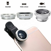 Objectif grand angle de téléphone portable de 14 pouces, accessoires macro pour ornements de la caméra de noël